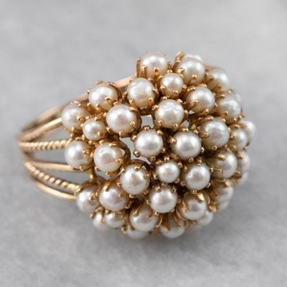 Anello con Perle Intarsiate - Emma e Gemma
