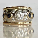Anello Vintage Incastonato in Zirconia Dorata - Emma e Gemma