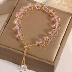 Bracciale Elegante in Cristallo Rosa - Emma e Gemma