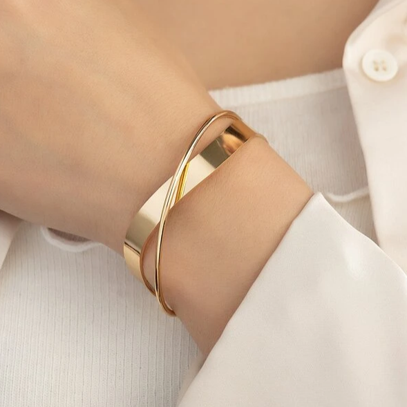 Elegante Bracciale Doppio Dorato - Emma e Gemma