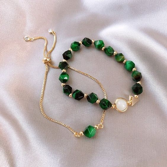 Bracciale in Cristallo Verde - Emma e Gemma