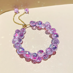 Bracciale Elegante in Cristallo Viola - Emma e Gemma