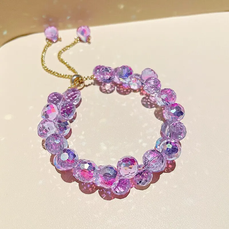 Bracciale Elegante in Cristallo Viola - Emma e Gemma