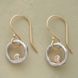 Orecchini Vintage in Oro e Argento con Zirconia - Emma e Gemma