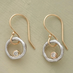 Orecchini Vintage in Oro e Argento con Zirconia - Emma e Gemma