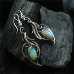 Orecchini vintage in opale blu in argento sterling - Emma e Gemma