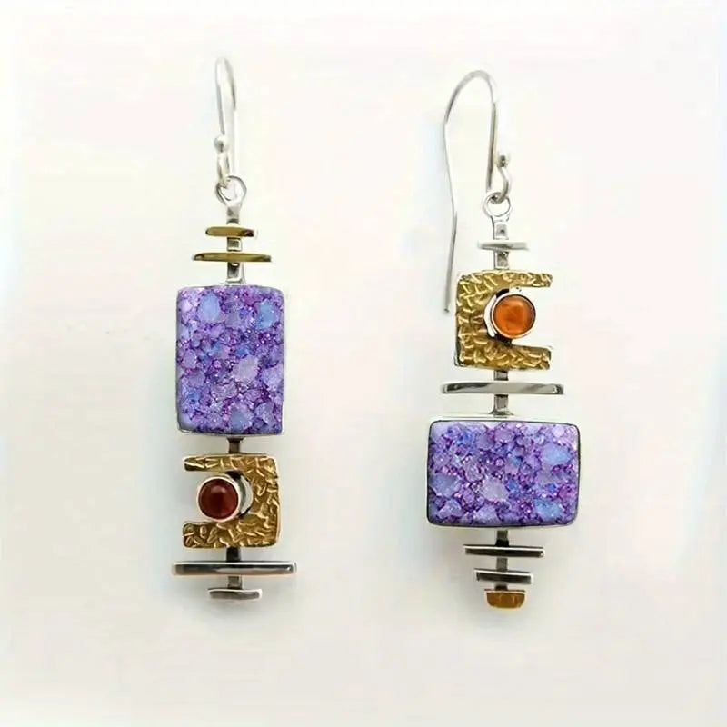 Orecchini Vintage Pietra Viola - Emma e Gemma