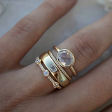 Set di Anelli Vintage in Oro e Zirconia - Emma e Gemma