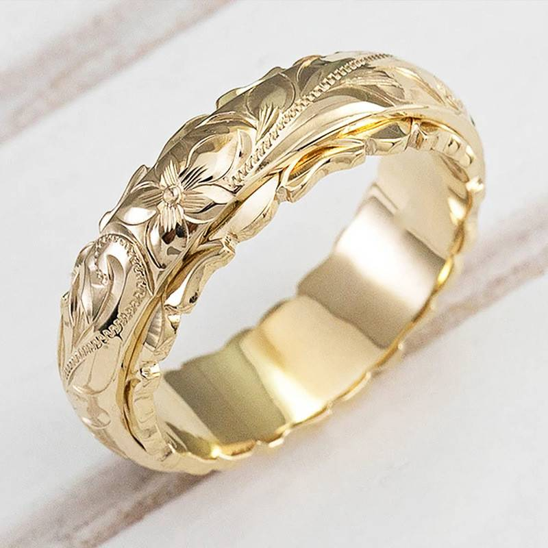 Anello Vintage Oro Fiore - Emma e Gemma