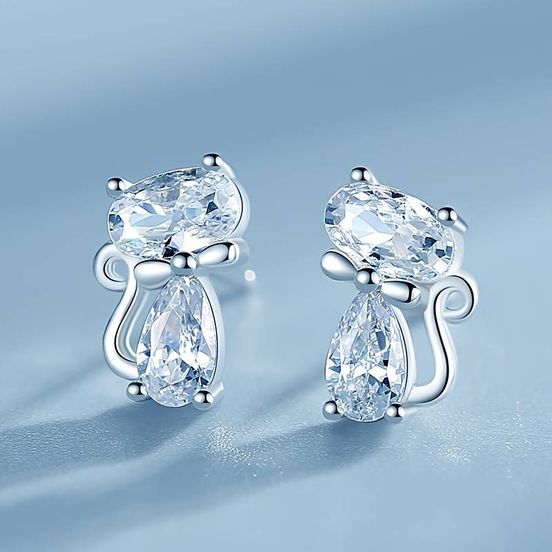Orecchini Vintage in Zirconia Cat - Emma e Gemma