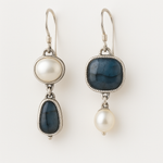 Orecchini Vintage in Pietra Blu Naturale, immagine 3 - Emma e Gemma