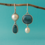 Orecchini Vintage in Pietra Blu Naturale, immagine 4 - Emma e Gemma