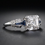 Brillante Anello Vintage in Blu e Argento - Kaja i Maja