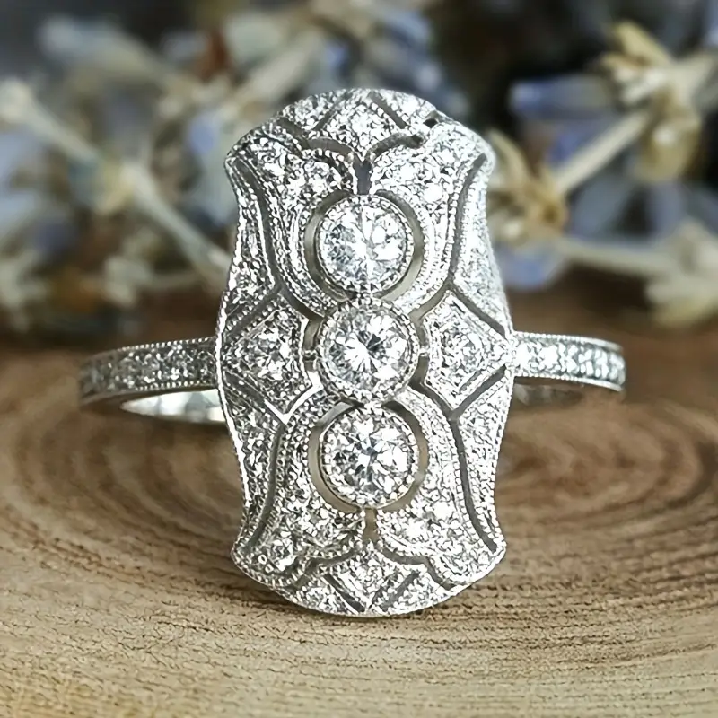 Anello Vintage in Argento Brillante - Emma e Gemma