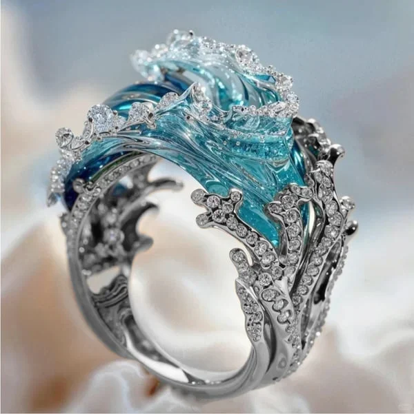 Anello Giuramento degli Oceani | Gioielli Sostenibili Ispirati all'Oceano, immagine 2 - Emma e Gemma