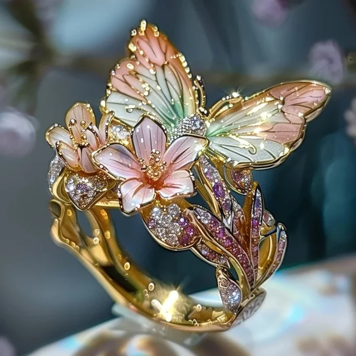 Anello Floreale Vintage Oro Brimhaven - Emma e Gemma