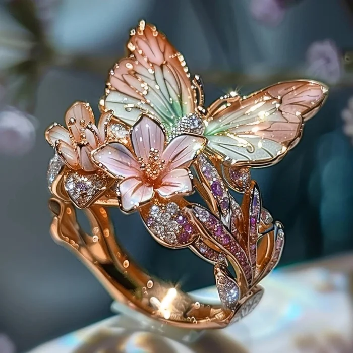 Anello Floreale Vintage Oro Brimhaven, immagine 2 - Emma e Gemma