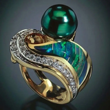 Anello in Zirconia Verde Vintage