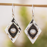 Orecchini in Argento con Perle Intarsiate Vintage - Emma e Gemma
