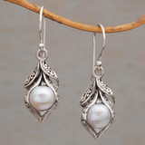 Orecchini Vintage Pendenti in Perle e Argento - Emma e Gemma