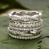 Anello in Zirconia Vintage a Strati - Emma e Gemma