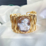 Bracciale Vintage Oro Pietra Bianca - Emma e Gemma
