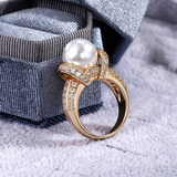 Anello Vintage Perla Oro Luminoso - Emma e Gemma