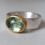 Anello Vintage Verde con Pietra Rotonda - Emma e Gemma