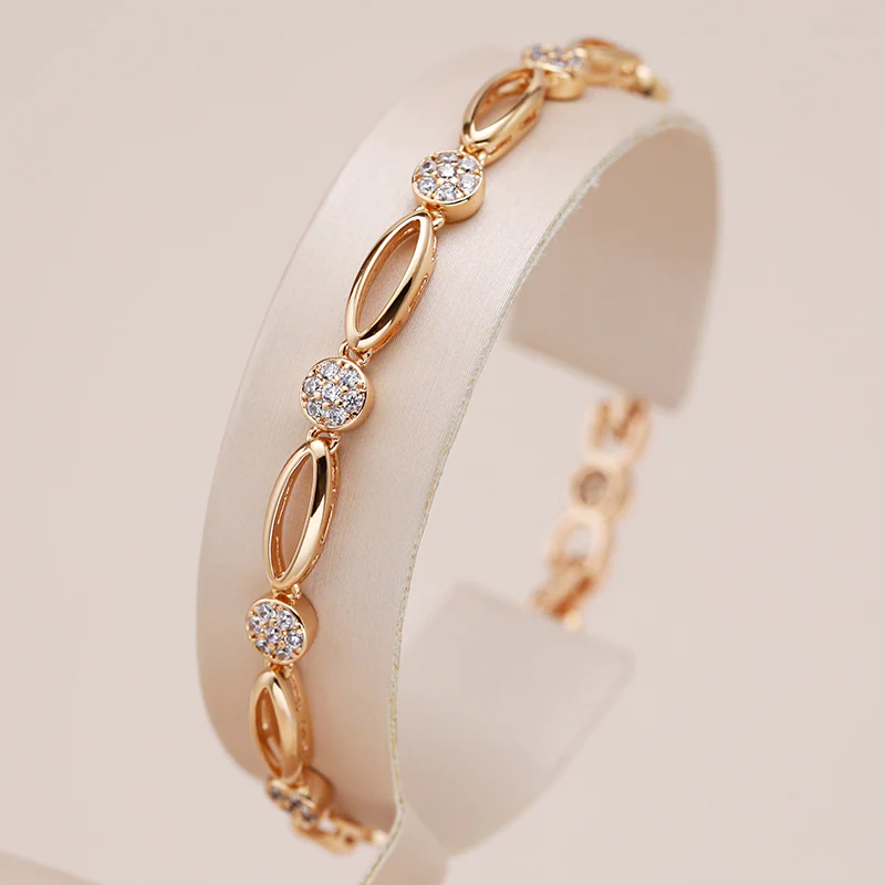 Bracciale Elegante in Zirconia Dorata - Emma e Gemma