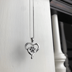 Collana Infinita in Acciaio Inossidabile con Cuore e Zampa - Emma e Gemma