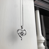 Collana Infinita in Acciaio Inossidabile con Cuore e Zampa - Emma e Gemma