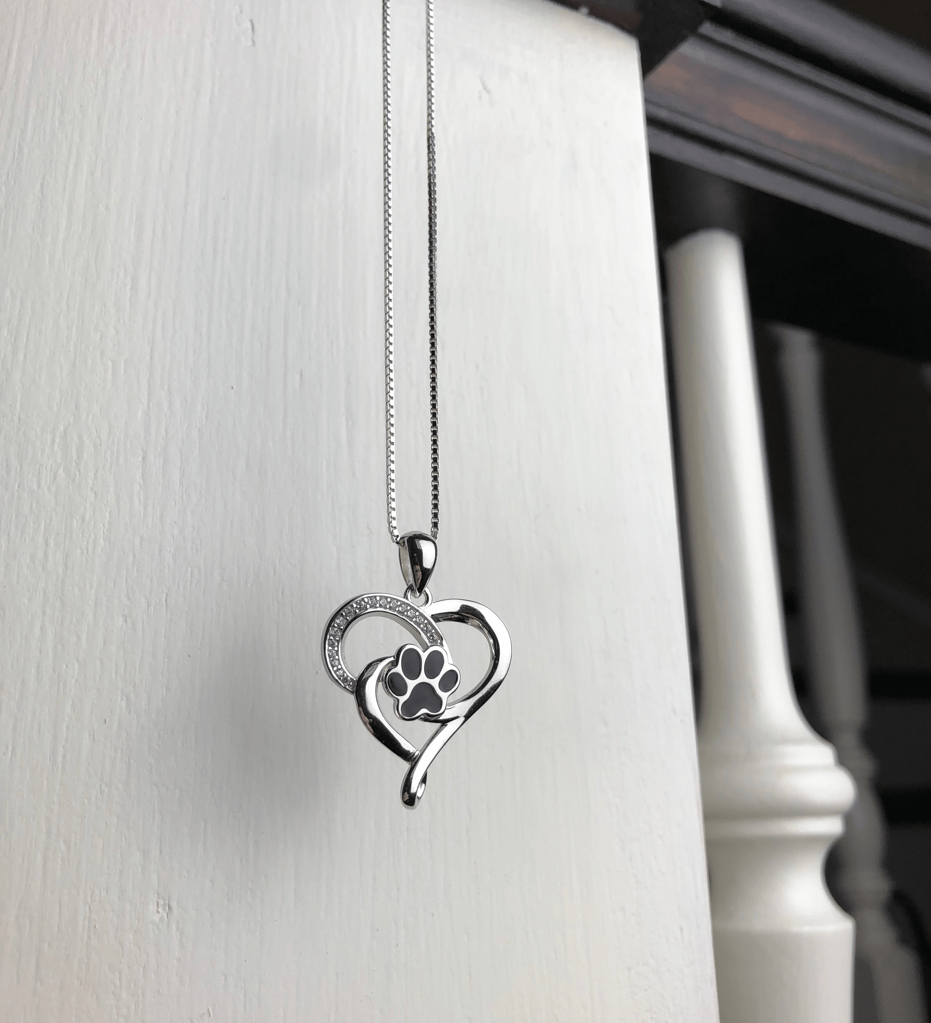 Collana Infinita in Acciaio Inossidabile con Cuore e Zampa - Emma e Gemma