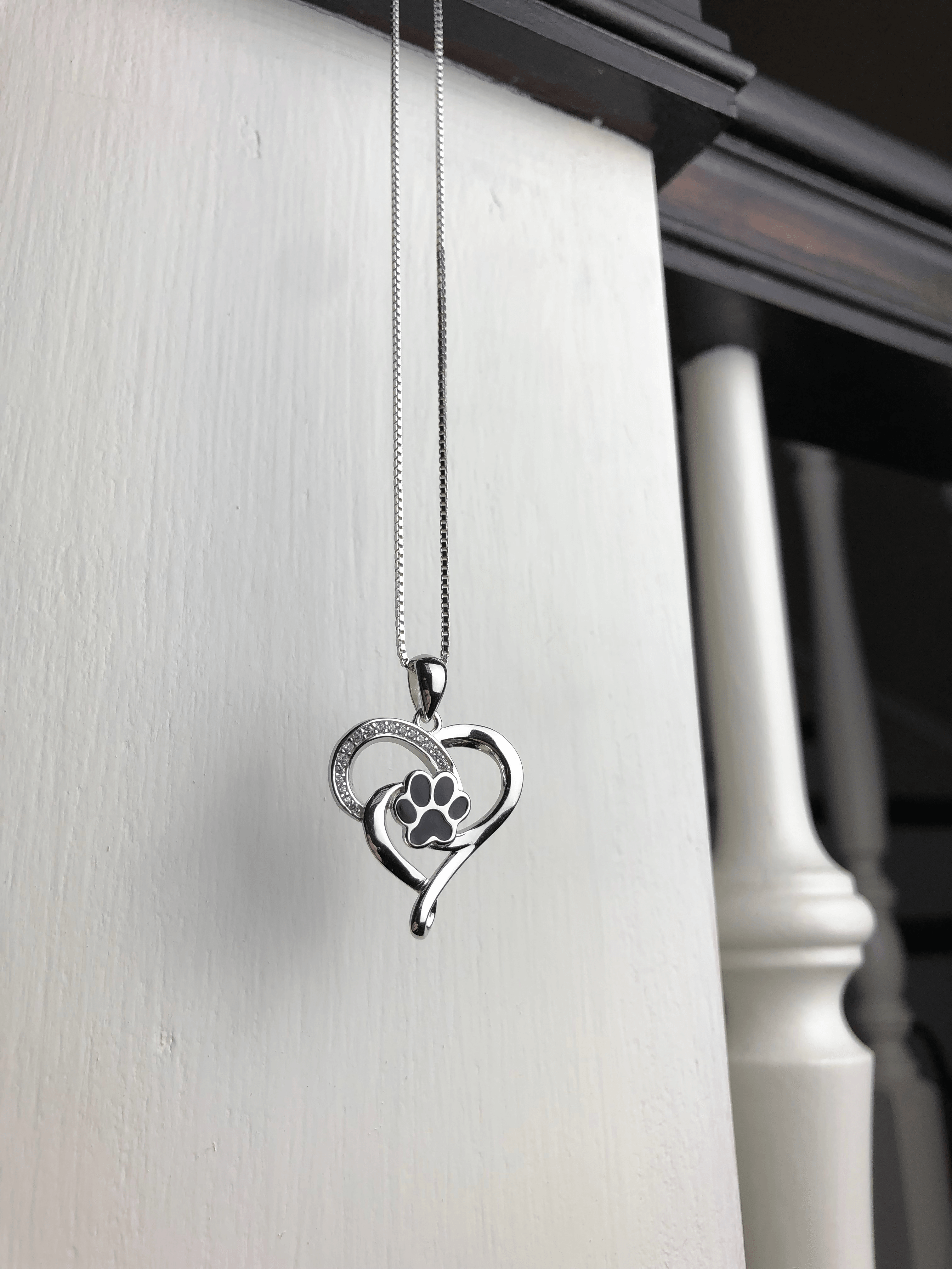 Collana Infinita in Acciaio Inossidabile con Cuore e Zampa - Emma e Gemma