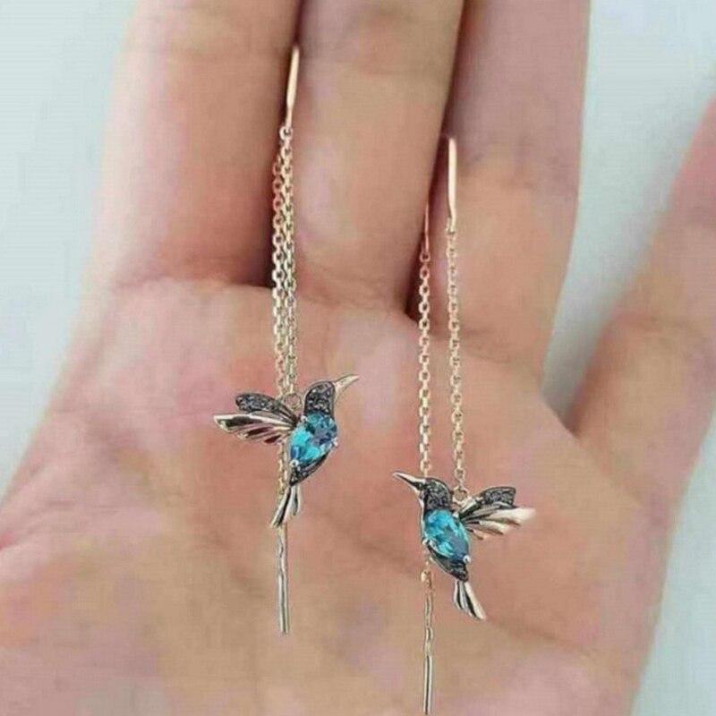 Orecchini in Smalto e Zirconia a Forma di Colibrì, immagine 2 - Emma e Gemma