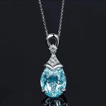 Collana Vintage in Argento con Cristallo Acqua - Emma e Gemma