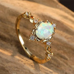 Anello in Opale d'Oro Fatti a Mano - Emma e Gemma