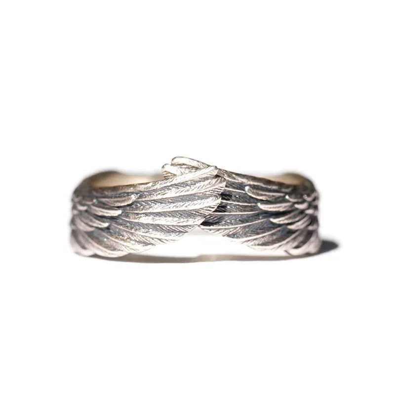 Anello Regolabile in Argento con Fede Alata - Emma e Gemma