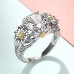 Anello Vintage Giallo Girasole & Argento - Emma e Gemma