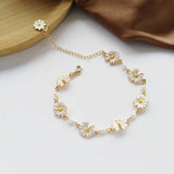 Bracciale Vintage Perla Oro Fiore Bianco - Emma e Gemma
