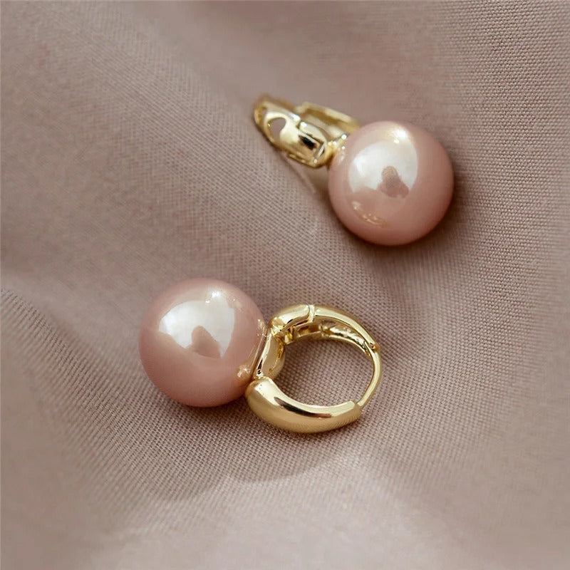 Orecchini Vintage in Oro e Perle Rosa - Emma e Gemma