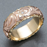 Anello Inciso in Oro Rosa Vintage - Emma e Gemma