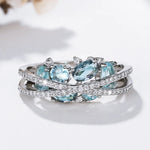 Anello con Croce in Gemma Blu Argento - Emma e Gemma