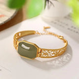 Bracciale Rigido a Farfalla Vintage Oro Verde - Emma e Gemma