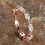 Anello Vintage in Opale e Cristallo con Oro Rosa - Emma e Gemma