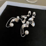 Orecchini Astratti in Argento con Perle Vintage - Emma e Gemma
