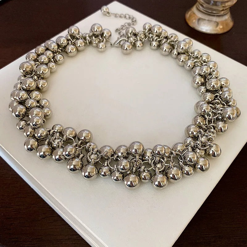 Collana di Perle a Strati in Argento Vintage - Emma e Gemma