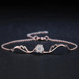 Bracciale Fiore in Cristallo Scintillante Oro Rosa Classico - Emma e Gemma