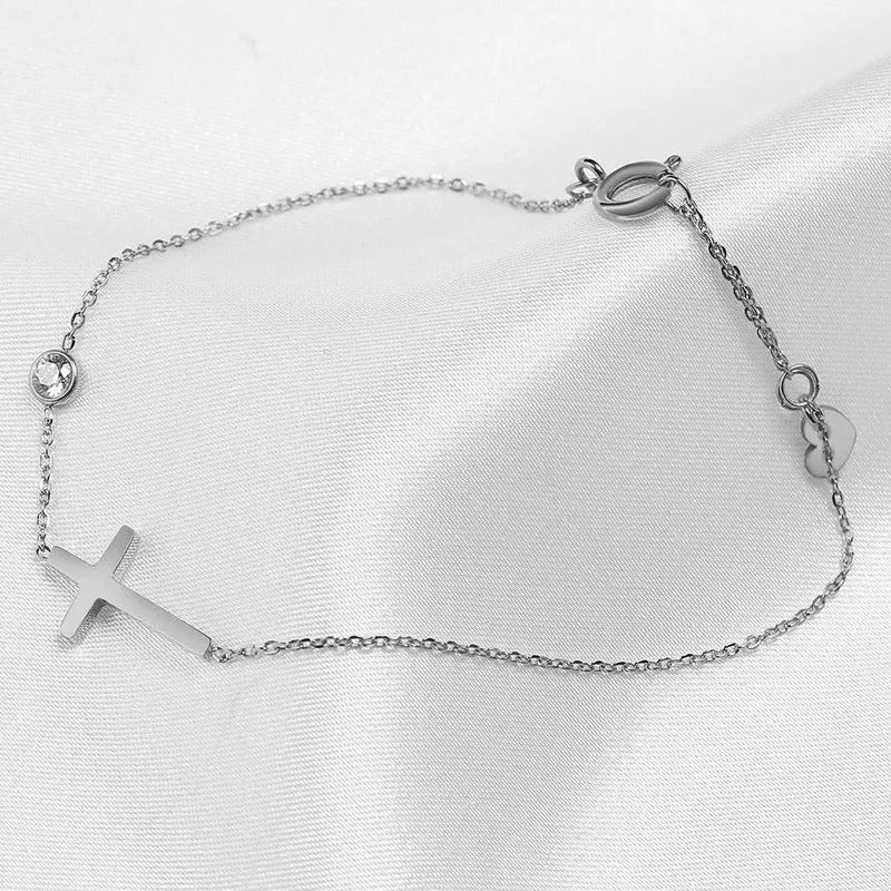 Bracciale Cuore di Fede in Argento - Emma e Gemma