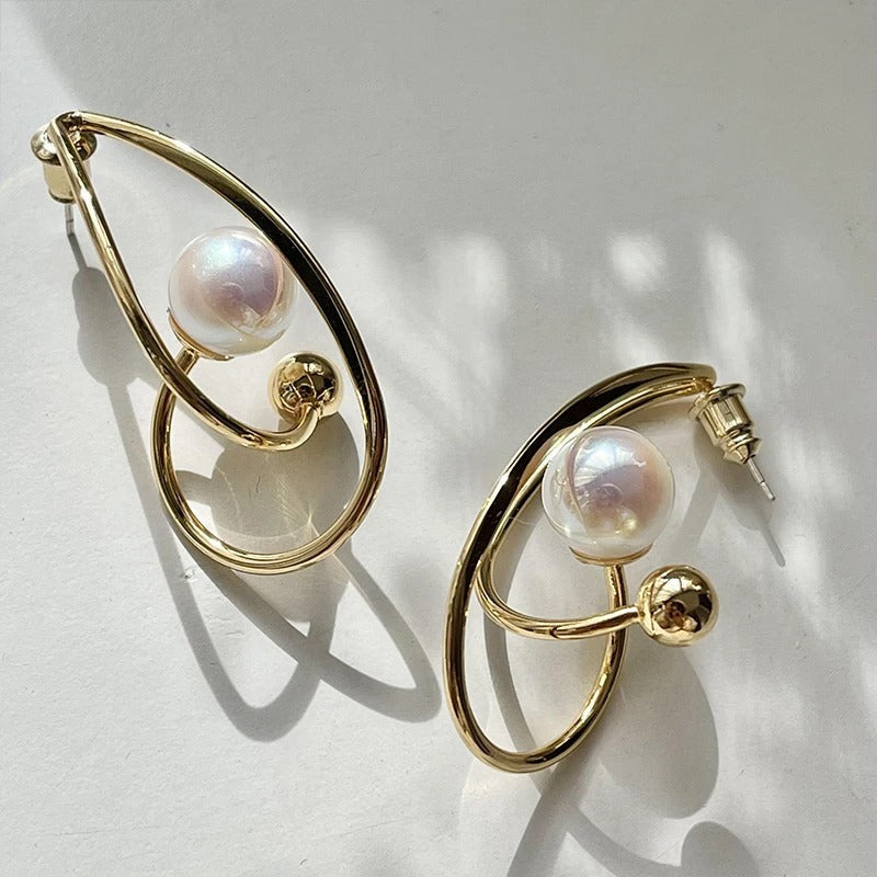 Orecchini a Goccia in Perla d'Oro Vintage - Emma e Gemma