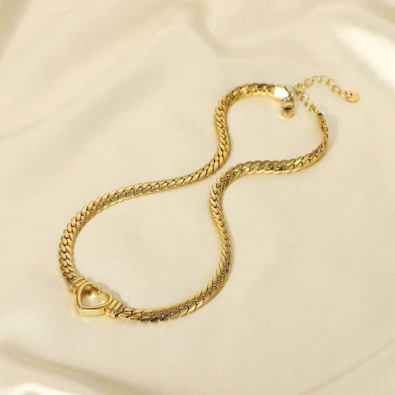 Collana con Chiusura a Cuore Vintage in Oro - Emma e Gemma
